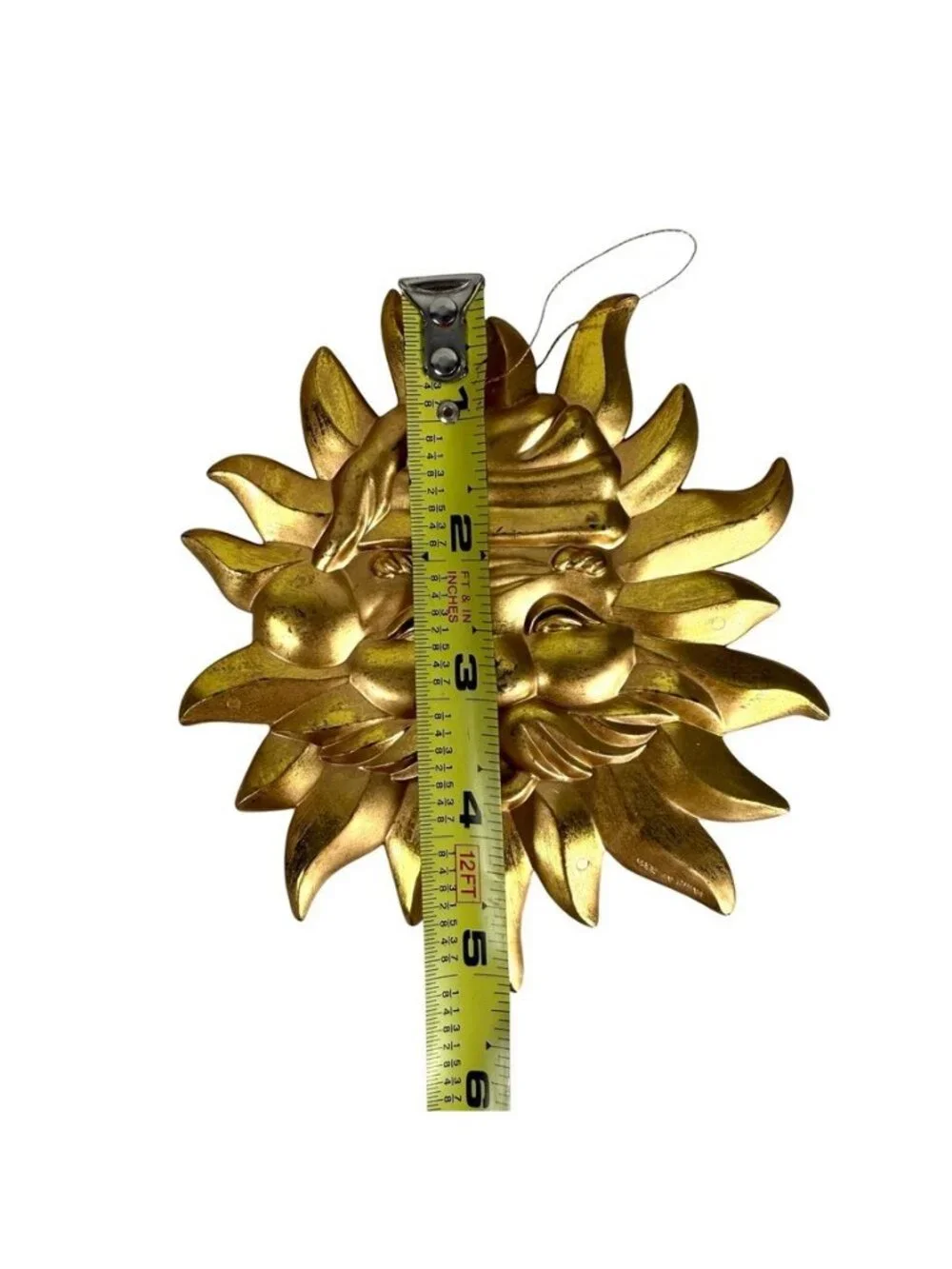 Vintage Gold Sun Santa Claus Christmas Ornaments Set Of 8 Whimsigoth Celestial